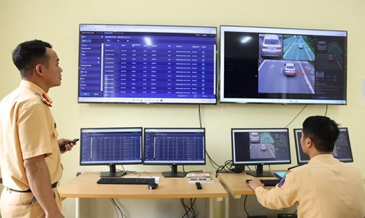 Hệ thống camera giao thông AI của Phòng CSGT tỉnh Vĩnh Phúc phát hiện nhiều phương tiện vi phạm tốc độ. Ảnh: Bảo Nguyên
