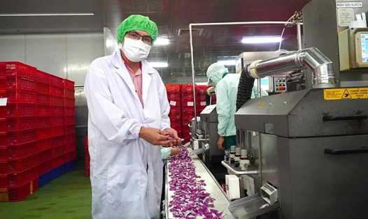 Ông Võ Quốc Khốm – Giám đốc Nhà máy Bibica Biên Hoà tại xưởng sản xuất ở Khu công nghiệp Biên Hoà 1, TP Biên Hoà. Ảnh: HAC