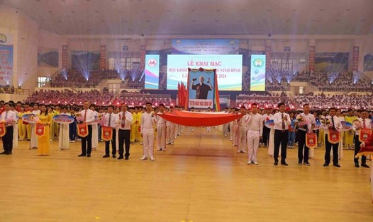 Hội khỏe Phù Đổng tỉnh Ninh Bình lần thứ VIII diễn ra từ tháng 12.2023 đến tháng 4.2024. Ảnh: Nguyễn Trường