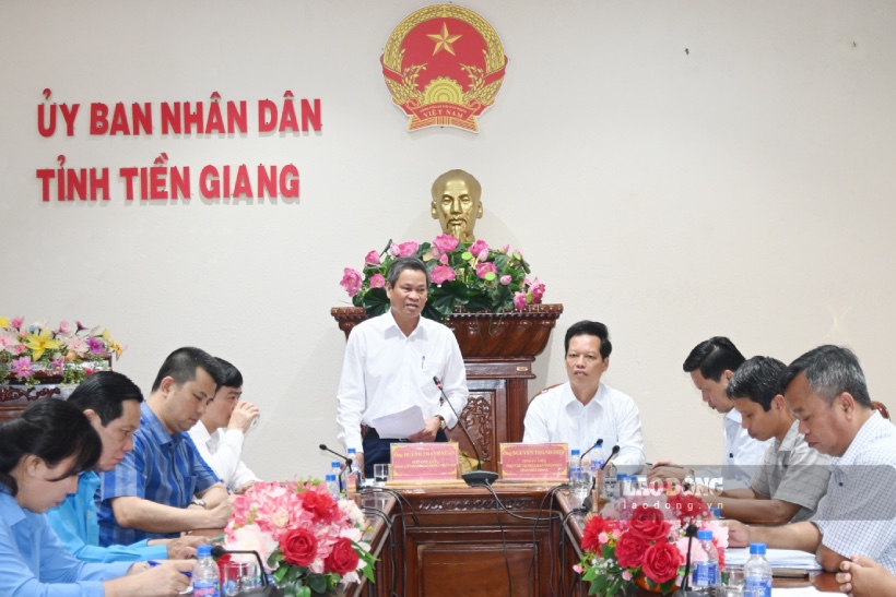 Quang cảnh tại buổi làm việc giữa Tổng LĐLĐ Việt Nam và UBND tỉnh Tiền Giang về việc . 