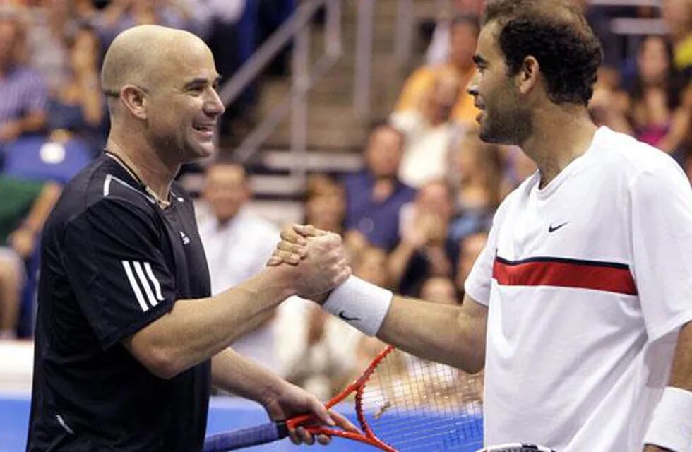 Andre Agassi và Pete Sampras là những huyền thoại của quần vợt Mỹ. Ảnh: La Voz