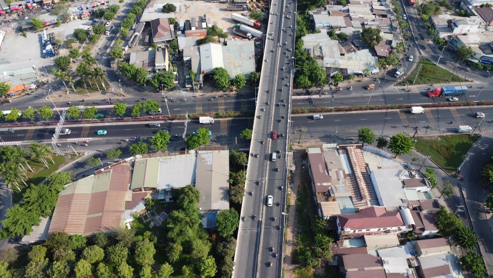 Nút giao Gò Dưa, điểm đầu của dự án cao tốc TPHCM - Chơn Thành. Ảnh: Đình Trọng