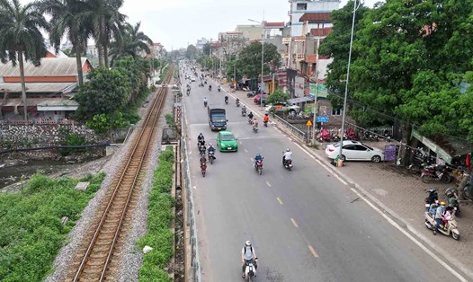 Quốc lộ 1A đoạn qua thị trấn Thường Tín (huyện Thường Tín, Hà Nội). Ảnh: Hữu Chánh