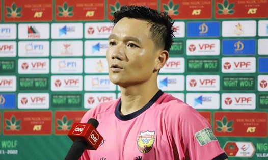 Tiền vệ Đinh Thanh Trung - một trong 5 cầu thủ bị tạm giữ liên quan đến sử dụng chất cấm. Ảnh: Châu Cẩm.