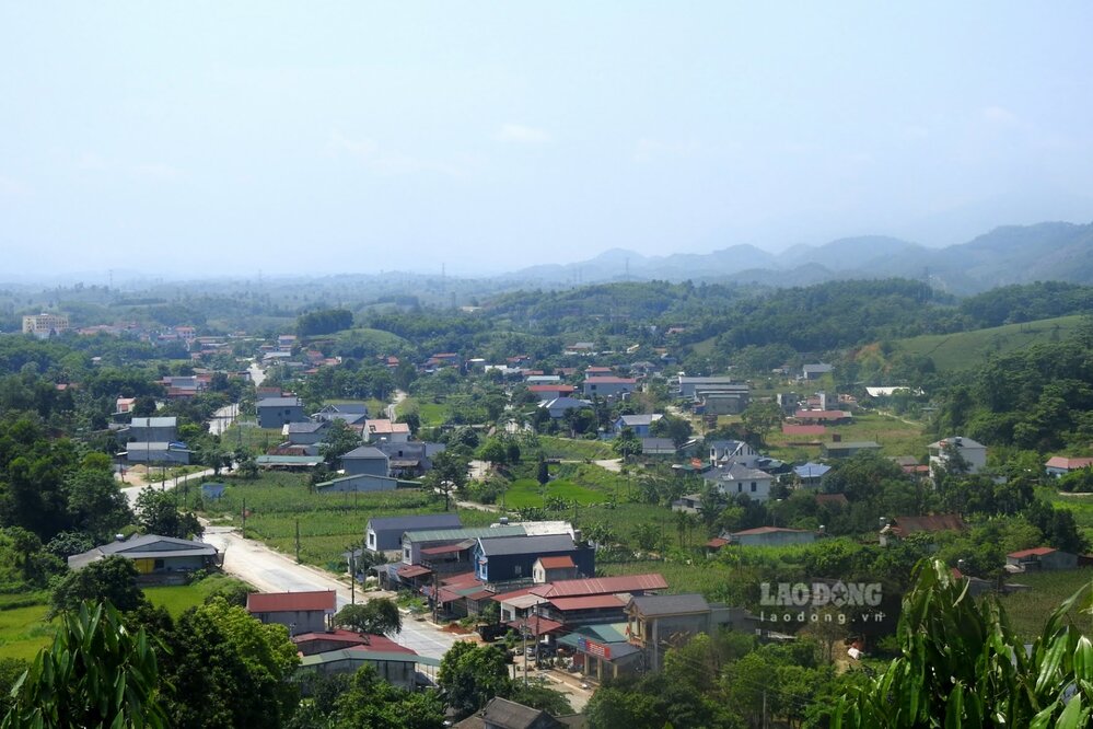 Một góc xã Tân Phú nhìn từ trên cao. Ảnh: Tô Công.