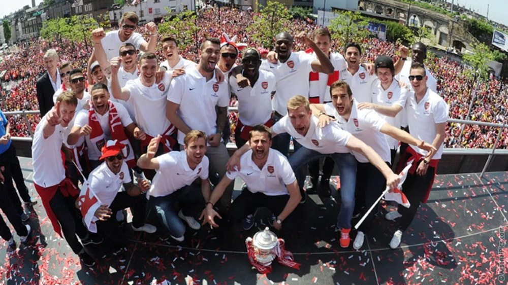 Arsenal held a parade after winning the 2014 FA Cup.