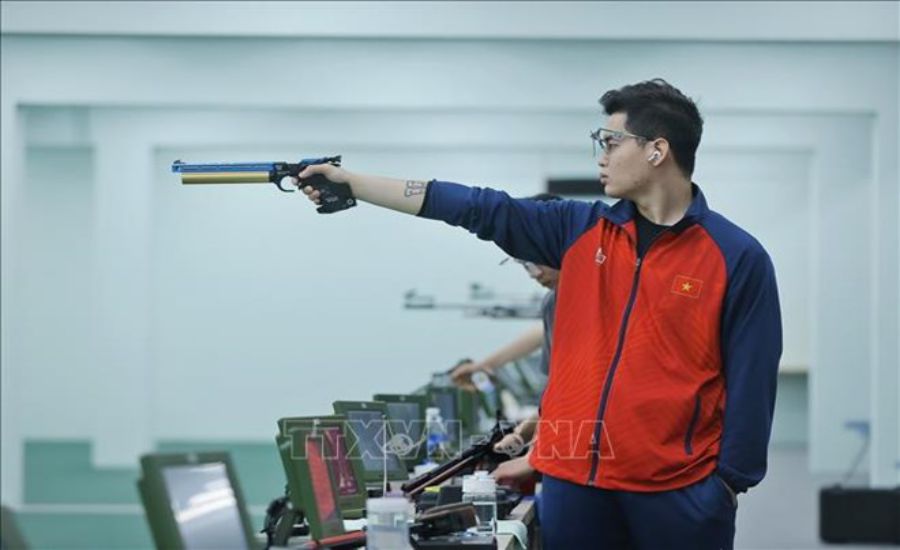 Xạ thủ Phạm Quang Huy. Ảnh: TTXVN