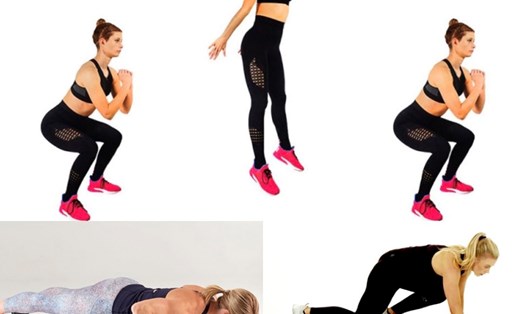 Bài tập giúp bạn lấy lại vòng eo thon gọn sau 2 tháng. Đồ họa: Hương Giang