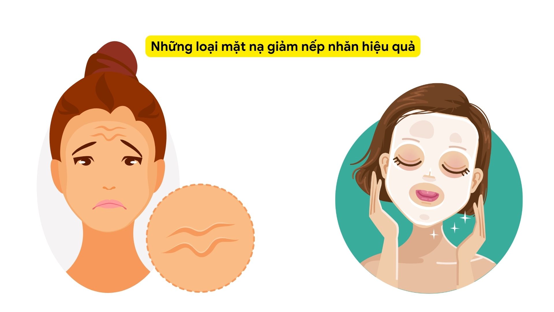 Những loại mặt nạ giảm nếp nhăn hiệu quả. Ảnh ghép: HƯƠNG SƠN 