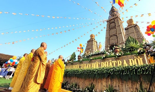 Giáo hội Phật giáo Việt Nam huyện Triệu Phong đã tổ chức lễ Phật đản -Phật lịch 2568. Ảnh: Công Danh