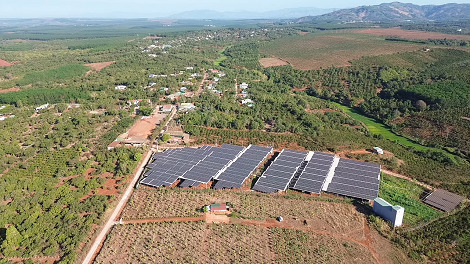 Một dự án điện mặt trời mái nhà tại Gia Lai. Ảnh: Thanh Tuấn 