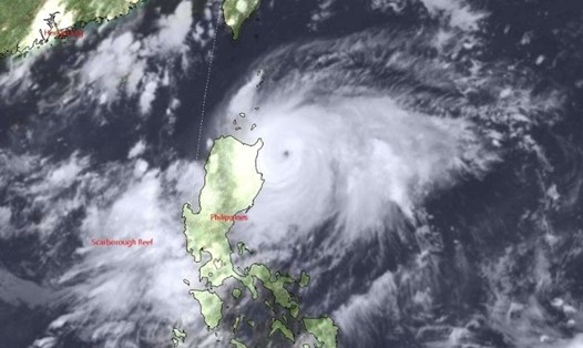 Bão Saola chuẩn bị đổ bộ Philippines ngày 26.8.2023. Ảnh: Joint Typhoon Warning Center