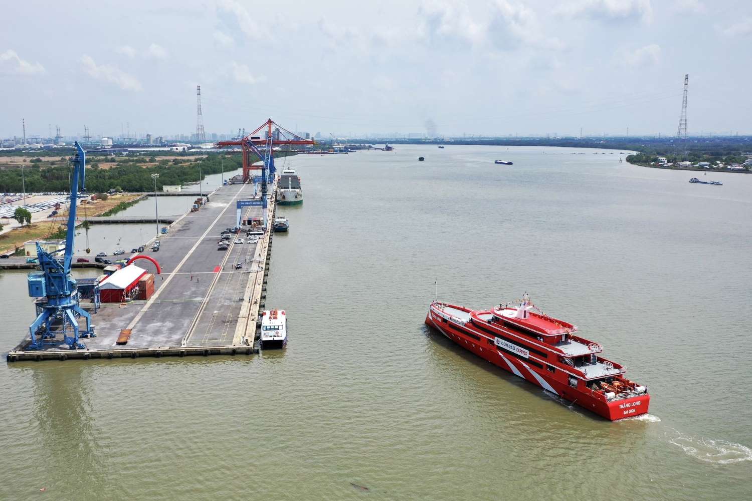 Tàu cao tốc TPHCM - Đi Côn sẽ xuất phát tại Cảng Sài Gòn - Hiệp Phước (huyện Nhà Bè).  Ảnh: Thành An