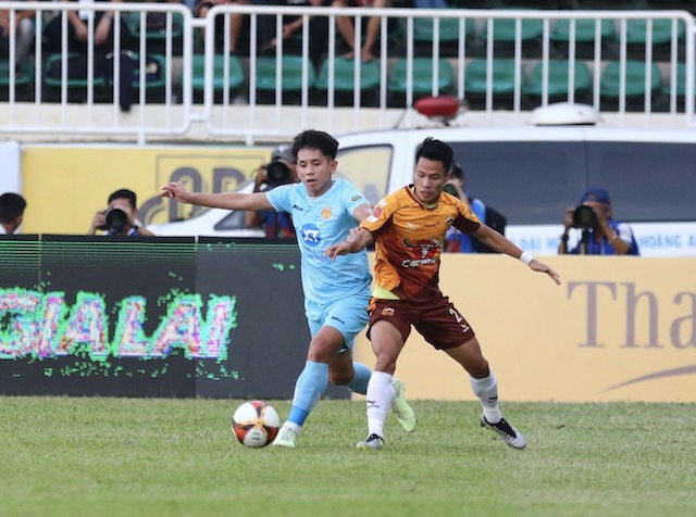 Đội hình Nam Định có một số cầu thủ cũ của Hoàng Anh Gia Lai. Ảnh: NĐFC