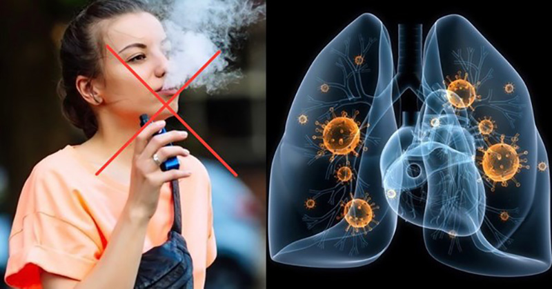 Thuốc lá điện tử là nguyên nhân của nhiều bệnh lý. Đồ họa: Hương Giang
