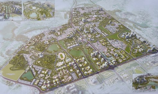 Quy hoạch phân khu đô thị Sóc Sơn khu 1, tỉ lệ 1/2000. Ảnh: Viện Quy hoạch Xây dựng Hà Nội