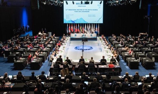 Một cuộc họp của Hội đồng Bắc Cực năm 2019. Ảnh: Hội đồng Bắc Cực