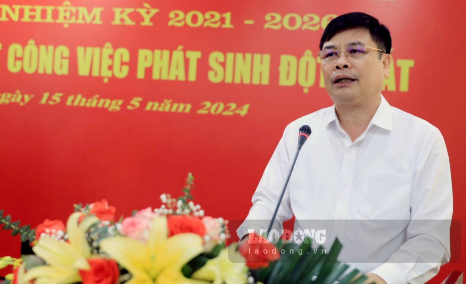 Tân Phó Chủ tịch UBND tỉnh Thái Bình Phạm Văn Nghiêm. Ảnh: Nam Hồng