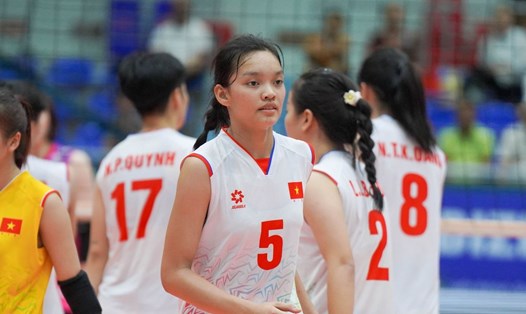 Chủ công Bùi Thị Ánh Thảo của đội tuyển bóng chuyền nữ U20 Việt Nam. Ảnh: VFV