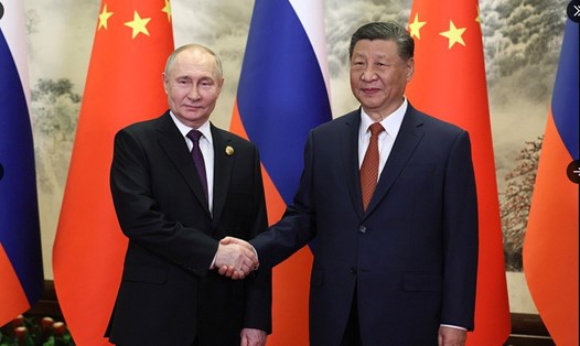 Tổng thống Vladimir Putin và Chủ tịch Tập Cận Bình. Ảnh: Bộ Ngoại giao Nga