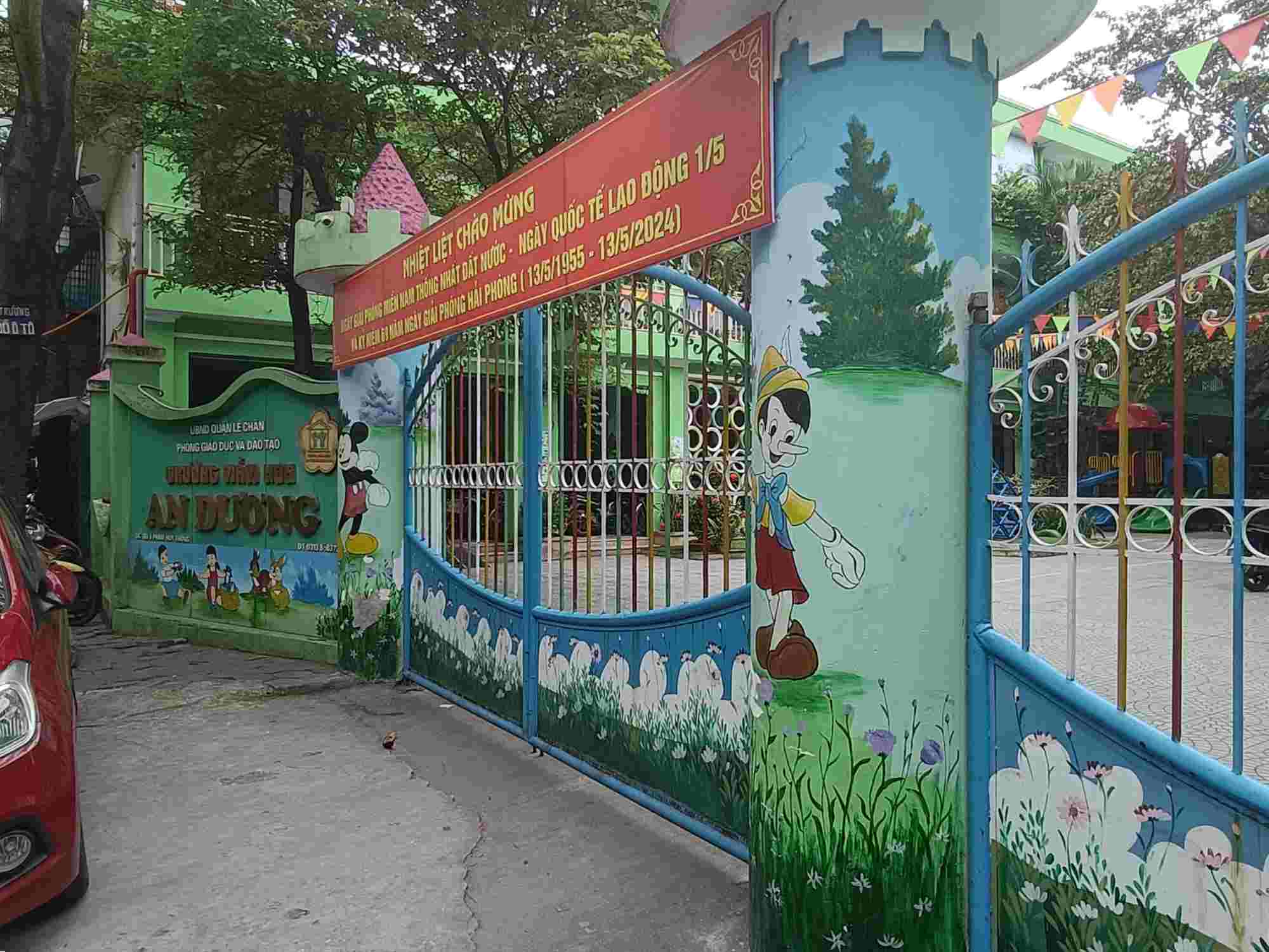 UBND TP.Hải Phòng đã vào cuộc vụ trẻ học tại Trường mầm non An Dương có nhiều vết bầm tím, nghi bị bạo hành. Ảnh: Hoàng Khôi