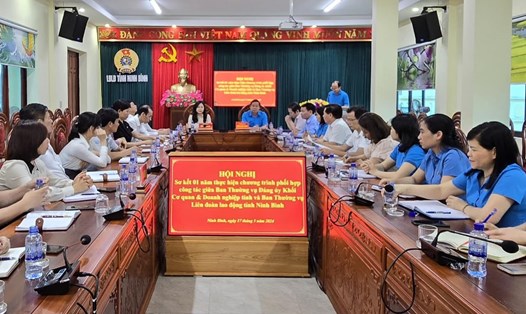 Năm 2023, tại các doanh nghiệp ngoài khu vực Nhà nước trên địa bàn tỉnh Ninh Bình đã thành lập được 12 tổ chức đảng, kết nạp 161 đảng viên là công nhân, lao động. Ảnh: Nguyễn Trường