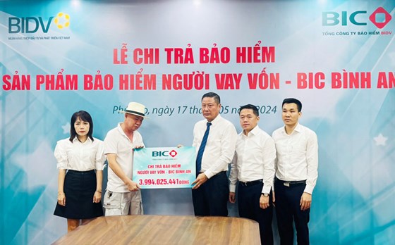 BIC chi trả gần 4 tỉ đồng quyền lợi bảo hiểm BIC Bình An cho khách hàng