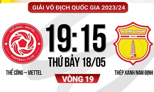 Thể Công Viettel tiếp đón Nam Định ở vòng 19 Night Wolf V.League 2023-2024. Ảnh: FPT Play
