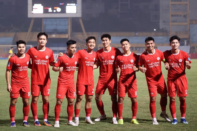 Thể Công Viettel là thử thách tiếp theo trong hành trình đến ngôi vô địch của Nam Định ở mùa giải này. Ảnh: Thể Công Viettel FC
