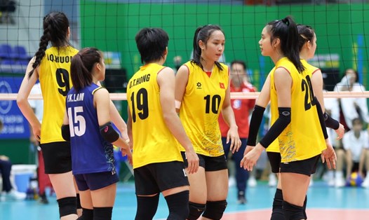U20 Việt Nam giành hạng 8 ở giải bóng chuyền nữ quốc tế Cúp VTV9 - Bình Điền 2024. Ảnh: Hồng Linh