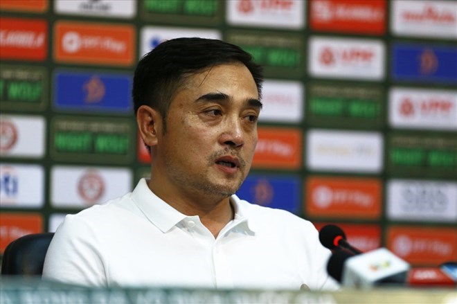 Huấn luyện viên Nguyễn Đức Thắng của đội Thể Công Viettel. Ảnh: Thanh Vũ 