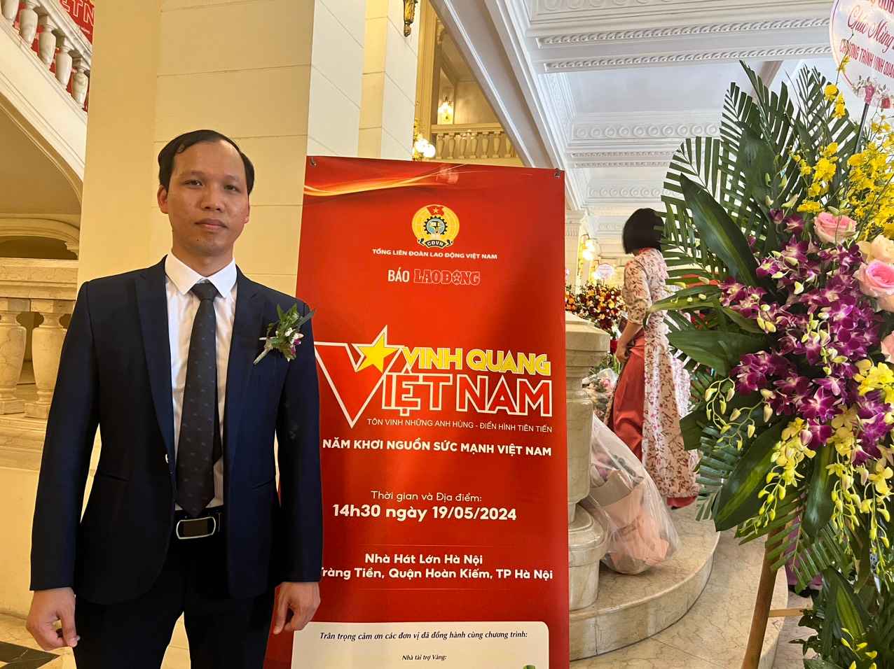 Anh Trần Việt Hưng - kỹ sư Công ty TNHH Samsung Electronics Việt Nam Thái Nguyên.