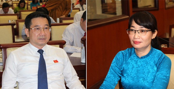 Ông Dương Ngọc Hải và bà Trần Thị Diệu Thúy làm Phó Chủ tịch UBND TPHCM.  Ảnh: Thành Nhân