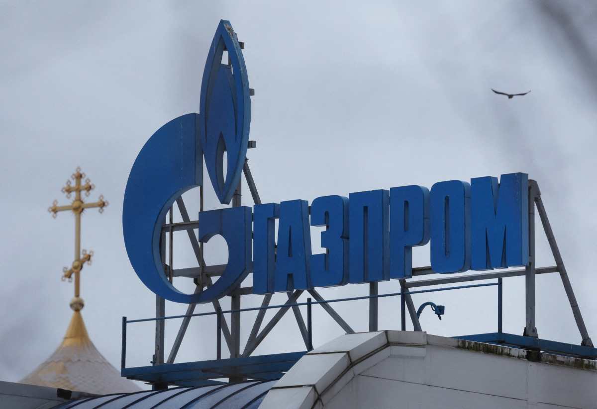 Logo của Tập đoàn dầu khí Nga Gazprom. Ảnh: Gazprom
