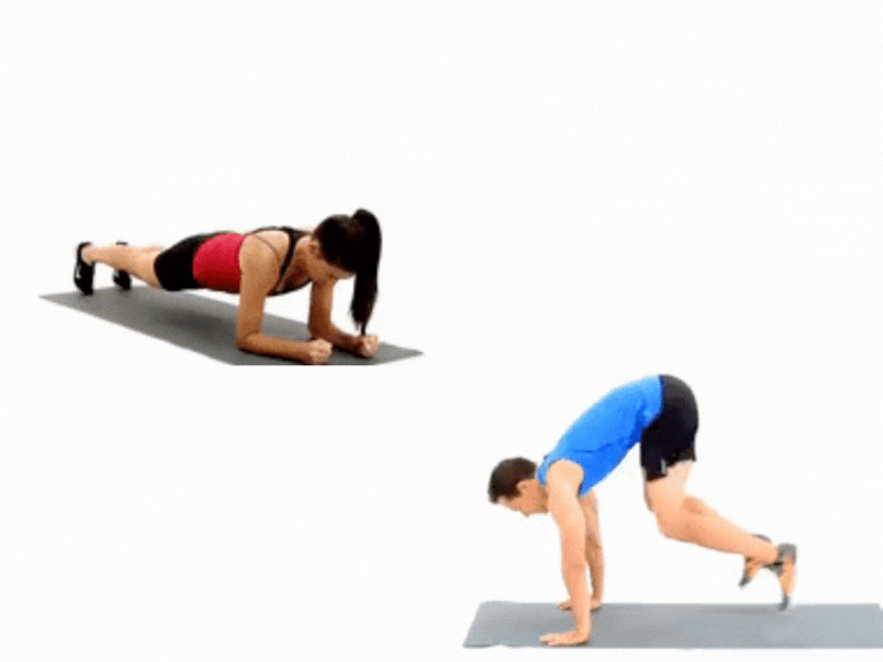 Kết hợp chống đẩy với một số bài tập giúp việc giảm cân hiệu quả hơn. Đồ họa: Hạ Mây