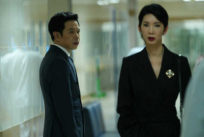 Thái Hòa và Xuân Lan vào vai một cặp vợ chồng trong phim “Cái giá của hạnh phúc“. Ảnh: Nhà sản xuất