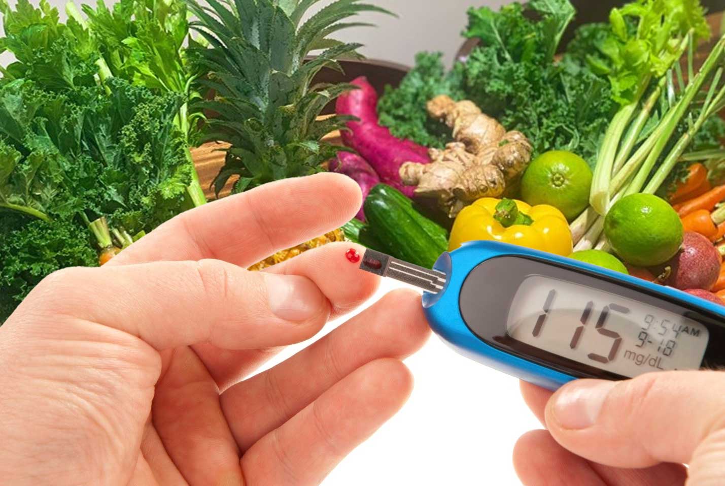 Chế độ ăn uống lành mạnh cho người bệnh tiểu đường. Đồ họa: Thiện Nhân