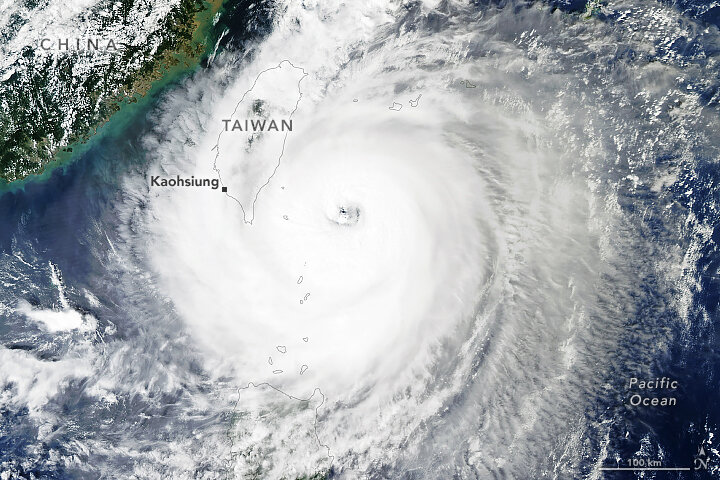 Bão Koinu trong mùa bão Thái Bình Dương 2023. Ảnh: NASA