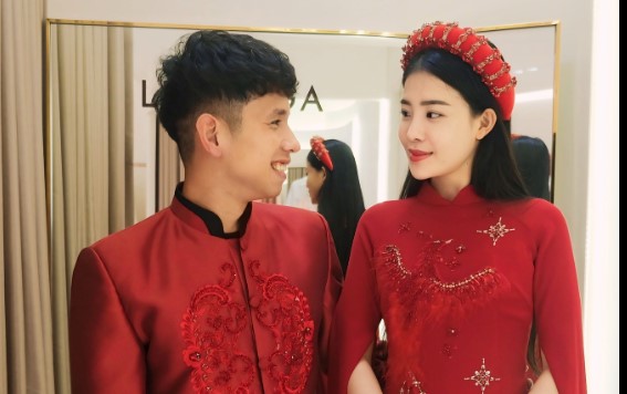 Hồng Duy và bạn gái chụp ảnh cưới hồi tháng 3.2024. Ảnh: Linh Nga Bridal