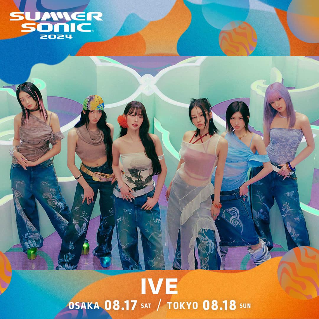 IVE biểu diễn cả 2 ngày, tại 2 địa điểm của Summer Sonic 2024. Ảnh: Naver