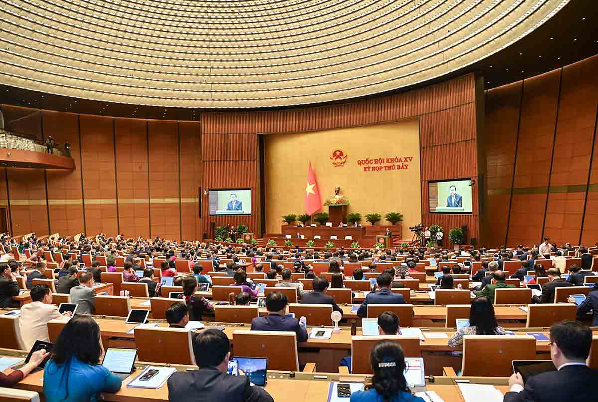 Phiên khai mạc Kỳ họp thứ 7, Quốc hội khóa XV. Ảnh: Phạm Đông