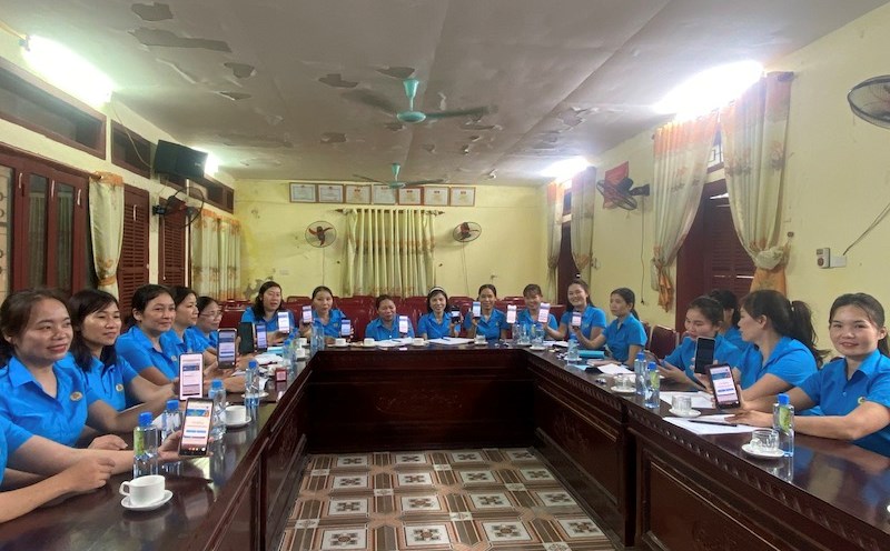 Công đoàn Cụm thi đua số 4 LĐLĐ huyện Như Xuân (Thanh Hóa) tích cực tham gia cuộc thi. Ảnh: Đoàn Lưu