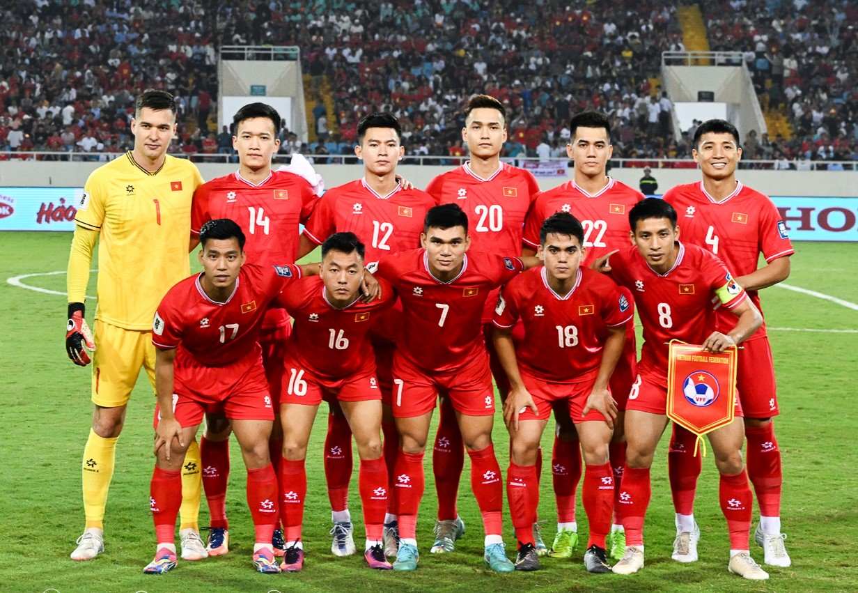 Tuyển Việt Nam nằm ở nhóm hạt giống số 1, cùng với đương kim vô địch Thái Lan. Ảnh: VFF