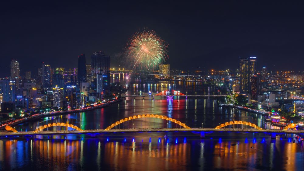 Lộ diện sân khấu hoành tráng của Lễ hội pháo hoa quốc tế Đà Nẵng 2024. Ảnh: Ban tổ chức