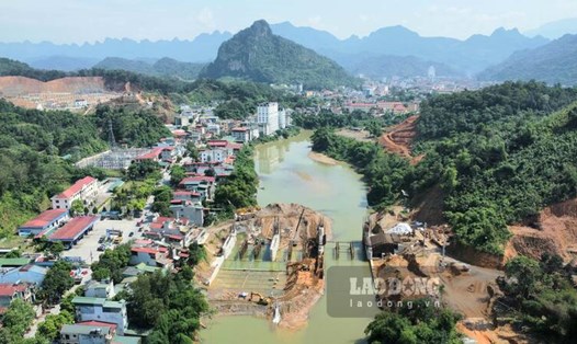 Dự án đập dâng nước tại TP Hà Giang. Ảnh: Lam Thanh
