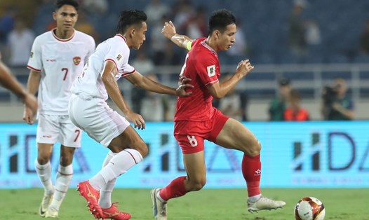 Tuyển Việt Nam và Indonesia trong lần gặp nhau gần nhất tại vòng loại thứ 2 World Cup 2026. Ảnh: VFF 