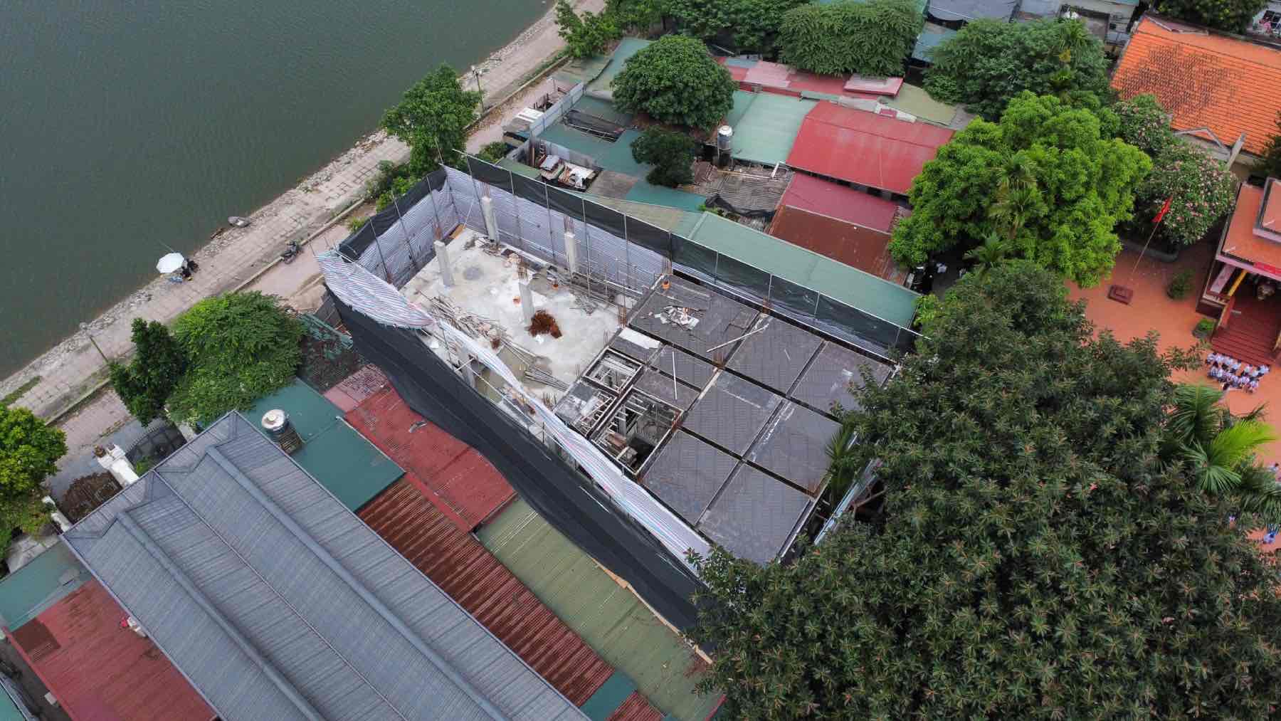 Một công trình xây dựng vi phạm trên địa bàn phường Định Công. Ảnh: Nhóm PV