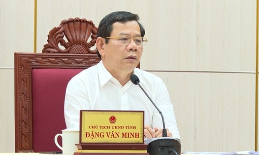 Ông Đặng Văn Minh khi còn giữ chức Chủ tịch UBND tỉnh Quảng Ngãi. Ảnh: Quangngai.gov.vn 