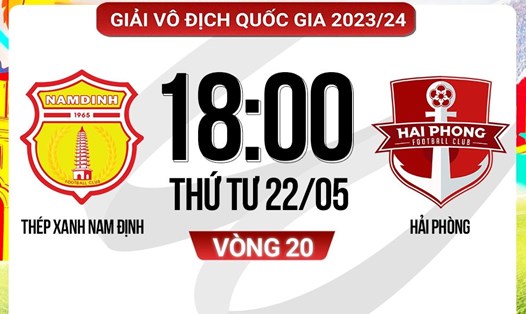 Nam Định tiếp đón Hải Phòng ở vòng 20 V.League 2023-2024. Ảnh: FPT Play
