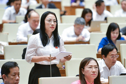 Đại biểu Quốc hội Trần Khánh Thu (đoàn đại biểu Quốc hội tỉnh Thái Bình). Ảnh: Quốc hội